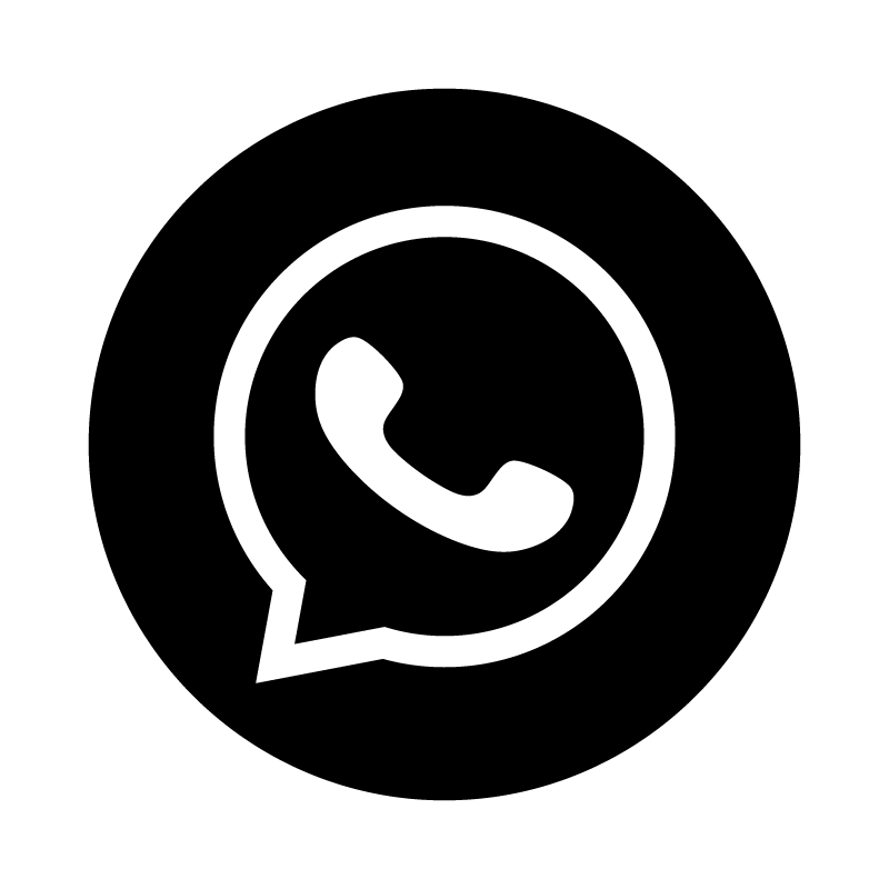 WhatsApp Logo Black and White No Background