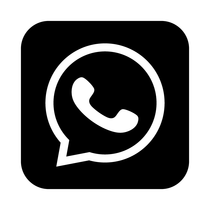 WhatsApp Logo Black and White Transparent Background